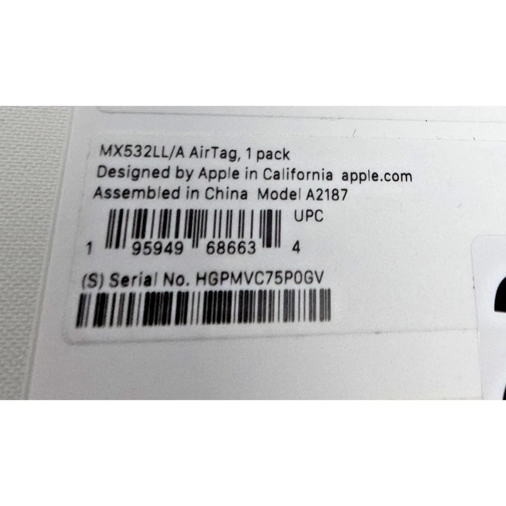 Apple AirTag 1 Pack MX532LL/A A2187 Bluetooth Tracker Sealed New Authentic